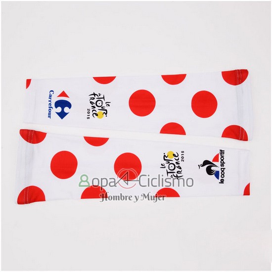 Tour DE Francia 2015 Manguitos Ciclismo Blanco y Rojo